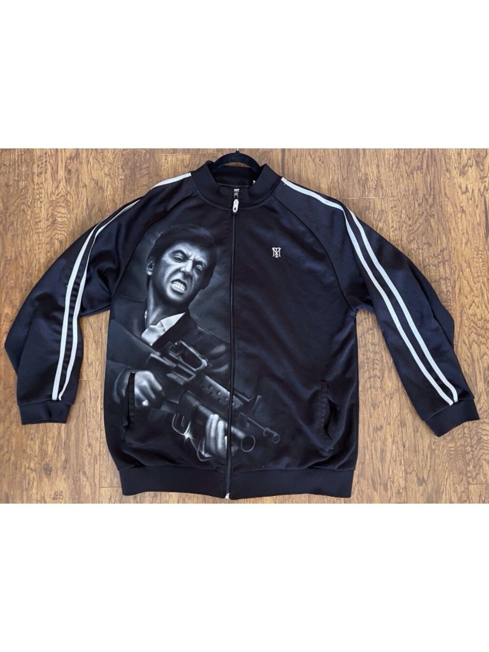 Vintage 90s Scarface Men's XL Two Sided Track Suit Jacket Tony Montana Al Pacino